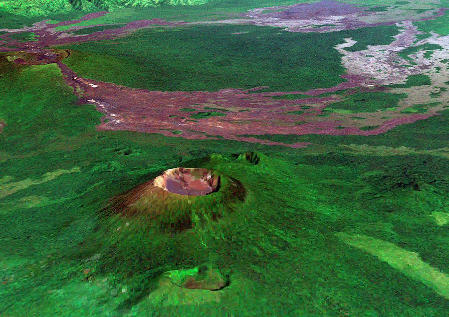 Mount Nyiragongo by Planetobserver/science Photo Library