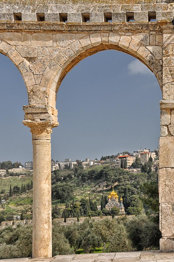 Mount Of Olives From Termple Mount Jerusalem Israel Photograph by Mark Fuller