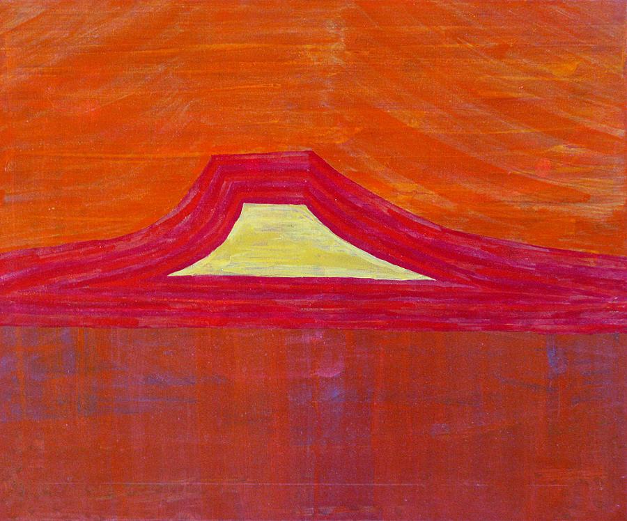 Santa Fe Painting - Mount Pedernal original painting by Sol Luckman