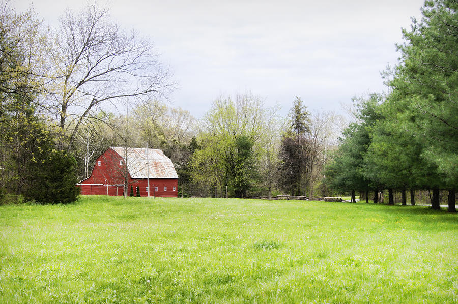 Barn Photograph - Mount Pleasant Red Barn by Cricket Hackmann