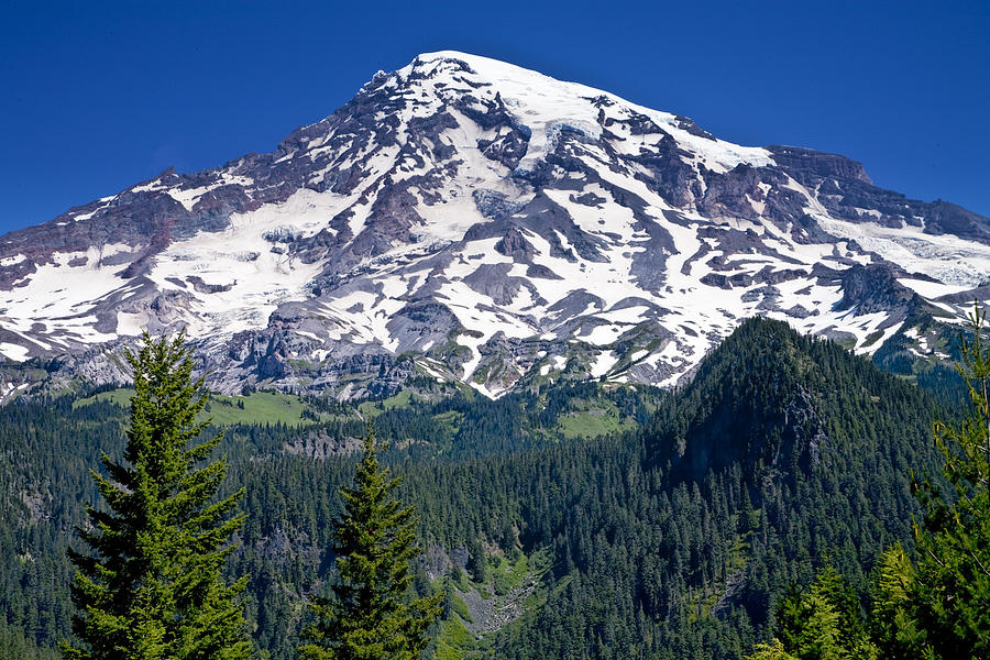 Seattle Photograph - Mount Rainer in Washington State by Randall Nyhof