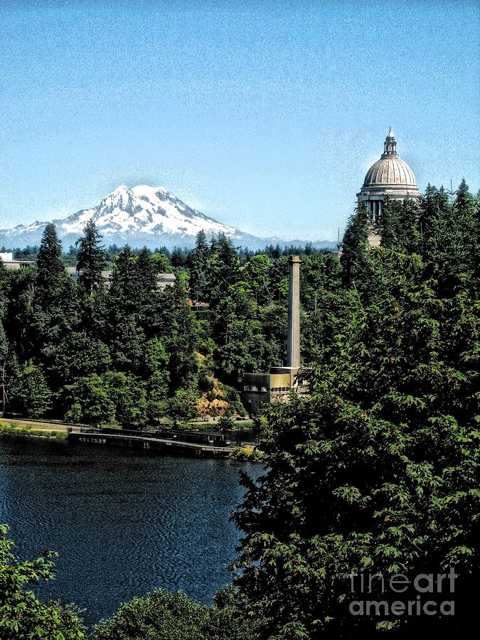 Mount Rainier and Capitol Photograph by Phyllis Kaltenbach