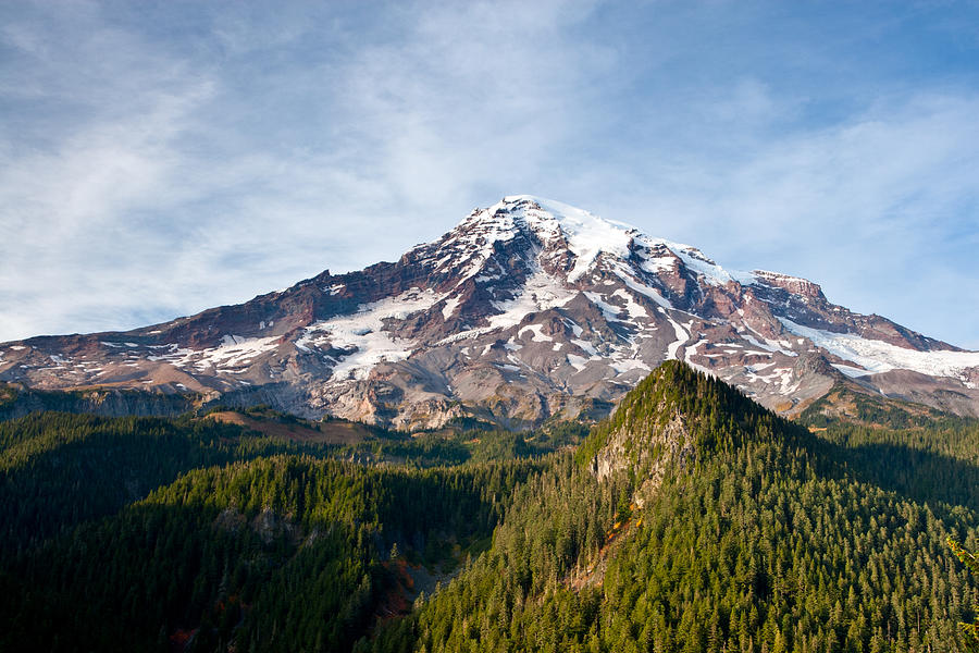 Mount Rainier from Ricksecker Point Photograph by Michael Russell