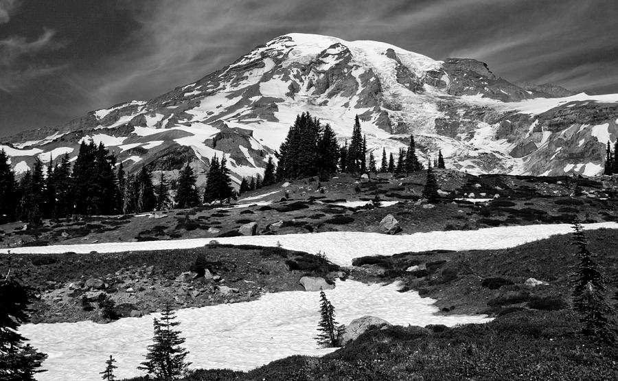 Mount Rainier from the Paradise Visitor Center Photograph by Bob Noble ...