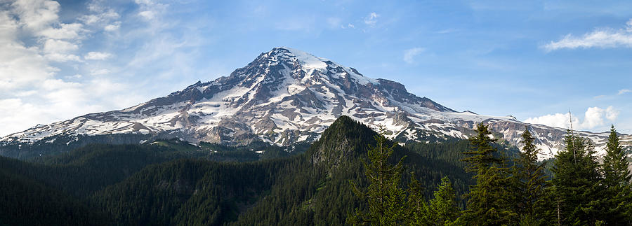 Mount Rainier Panorama Photograph by Michael Russell