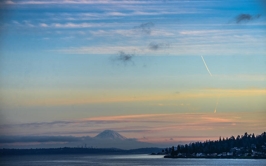 Mount Rainier Sunset Photograph by Ronda Broatch