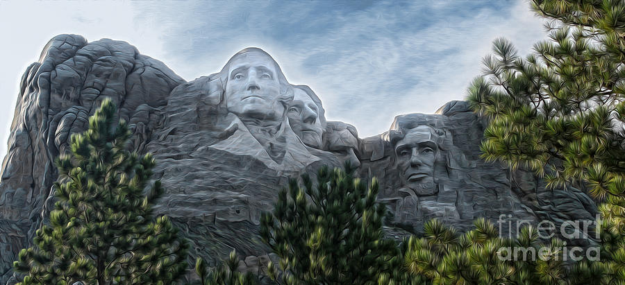 George Washington Photograph - Mount Rushmore - 03 by Gregory Dyer