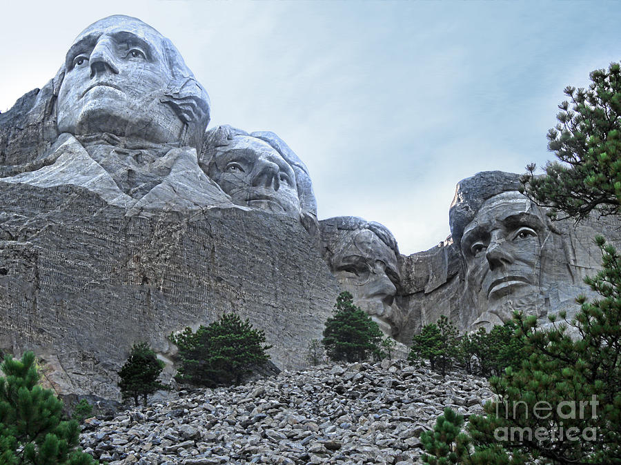 George Washington Painting - Mount Rushmore - 05 by Gregory Dyer