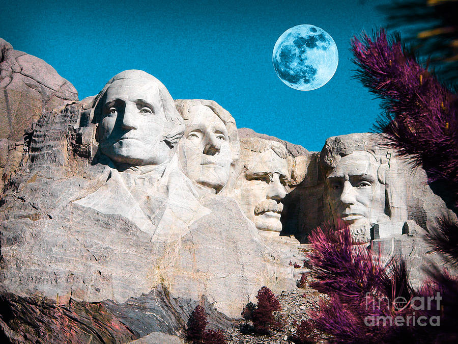 Mount Rushmore in South Dakota Mixed Media by Celestial Images