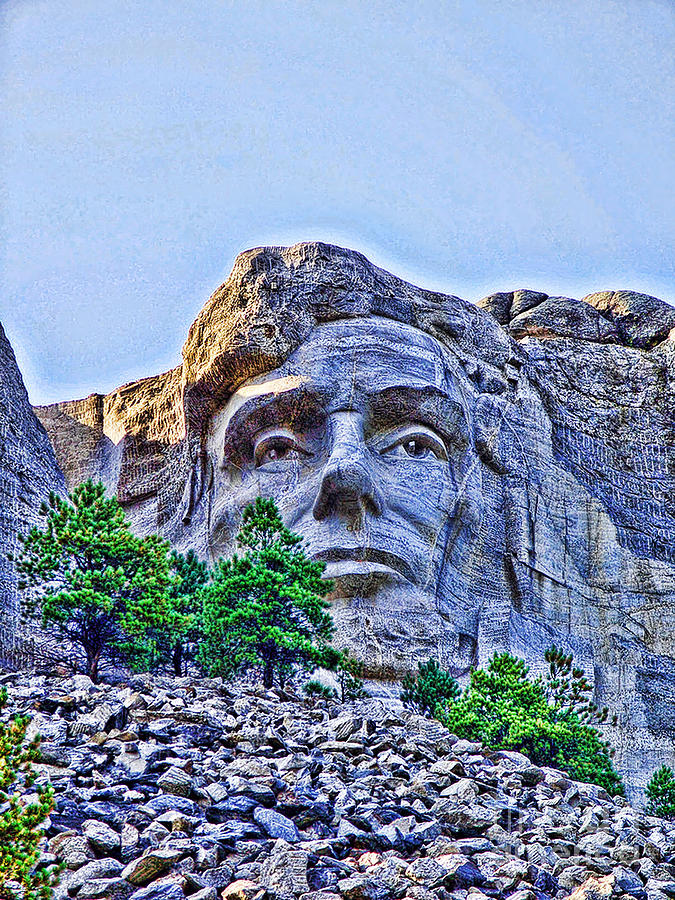 Abraham Lincoln Photograph - Mount Rushmore Lincoln by Tommy Anderson