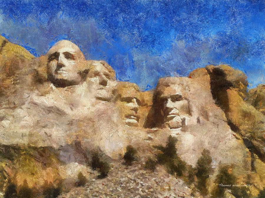 Mount Rushmore Monument Photo Art Photograph by Thomas Woolworth