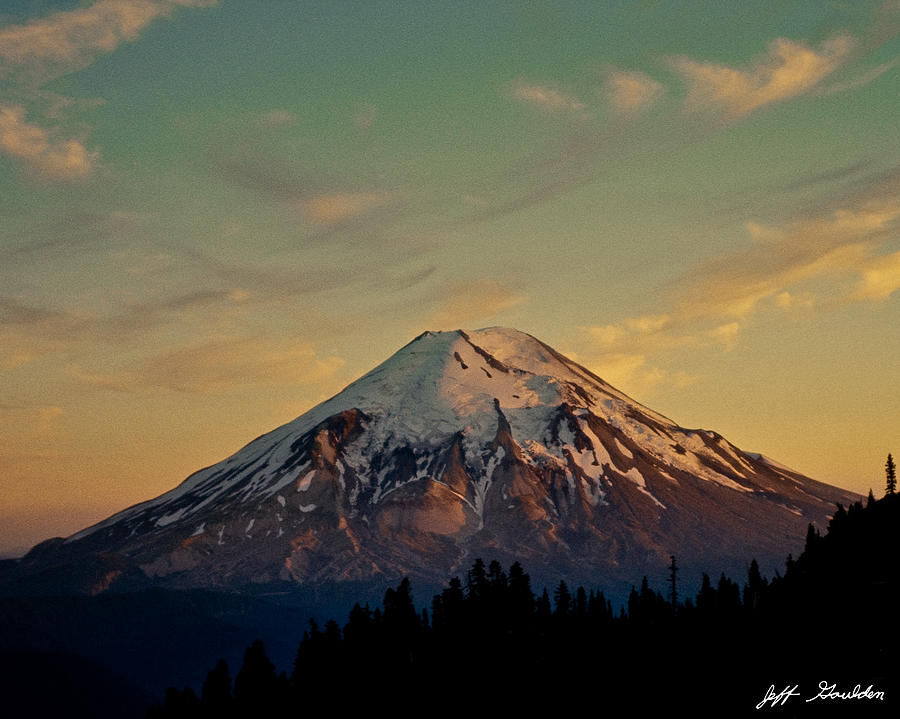 Mount Saint Helens at Sunset Before the Eruption Photograph by Jeff Goulden
