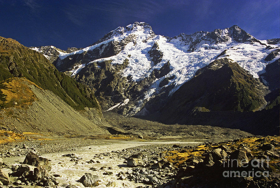 Mount Sefton and the Hooker River Photograph by Alex Cassels - Fine Art ...