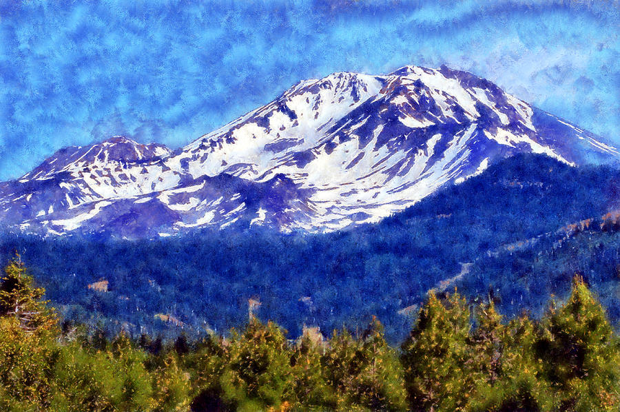 Mount Shasta Digital Art by Kaylee Mason