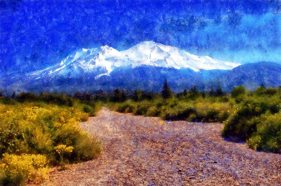 Mount Shasta Trail Digital Art by Kaylee Mason
