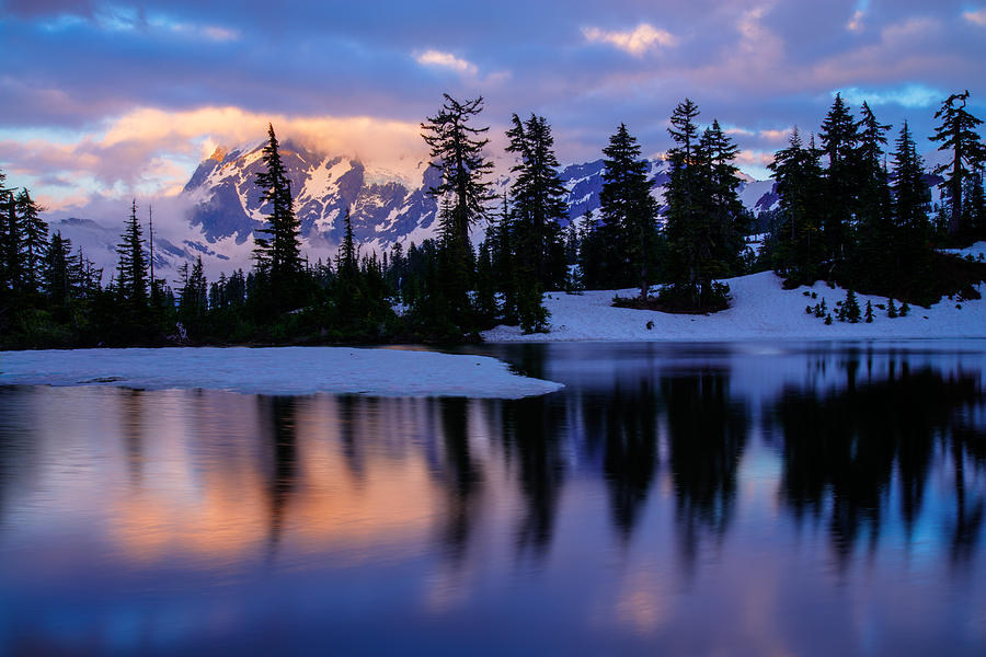 Winter Photograph - Mount Shuksan by Dustin LeFevre
