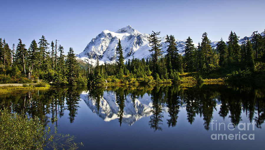 Mount Shuksan In Picture Lake Photograph