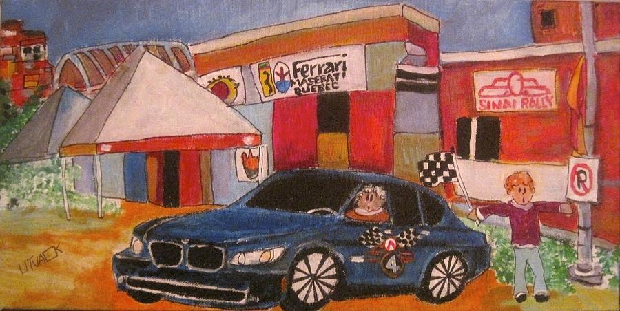 Mount Sinai Rally BMW Painting by Michael Litvack