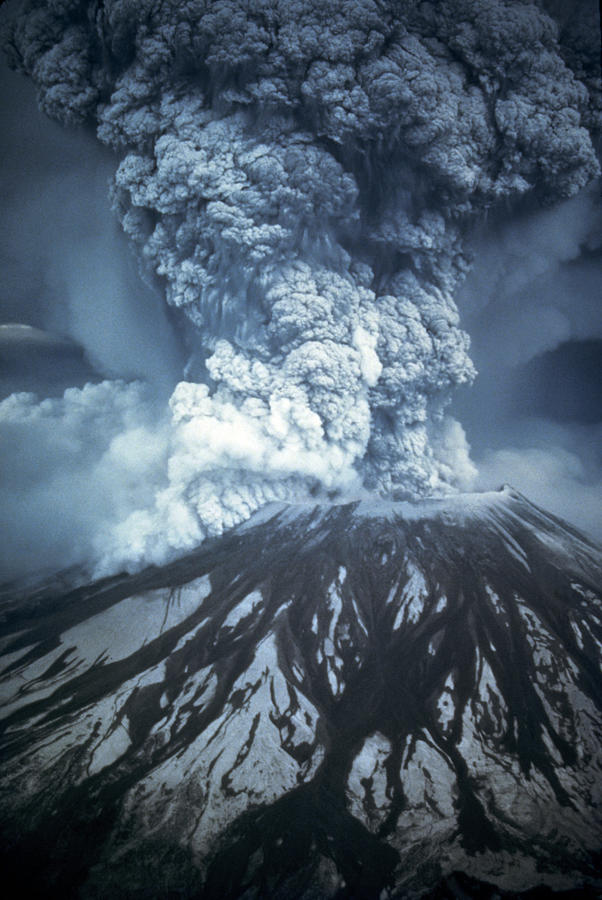 Mount St Helens Erupting Photograph by Us Geological Survey/science Photo Library