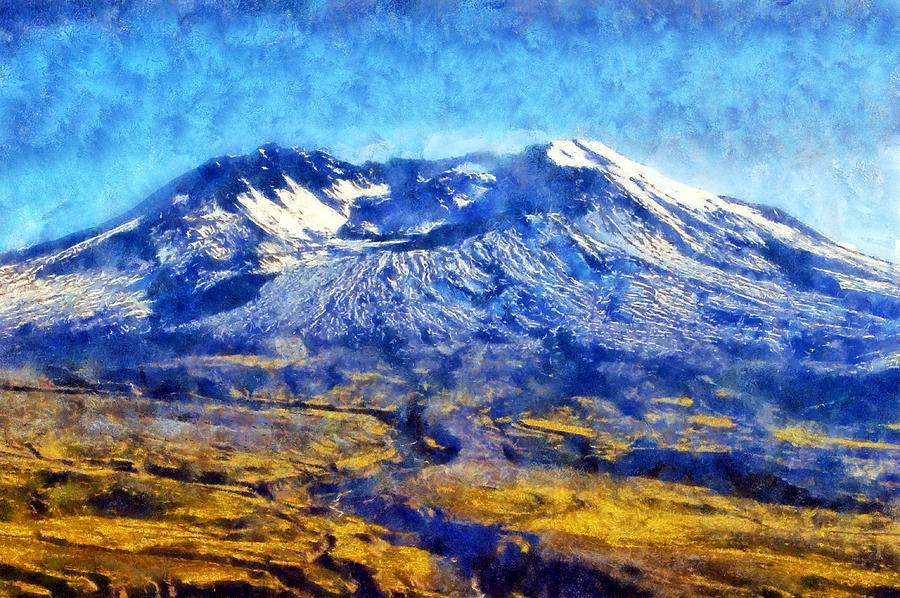 Mount St. Helens Digital Art by Kaylee Mason