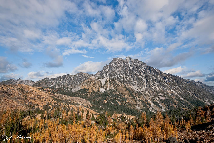 Mount Stuart and Headlight Basin in the Fall Photograph by Jeff Goulden