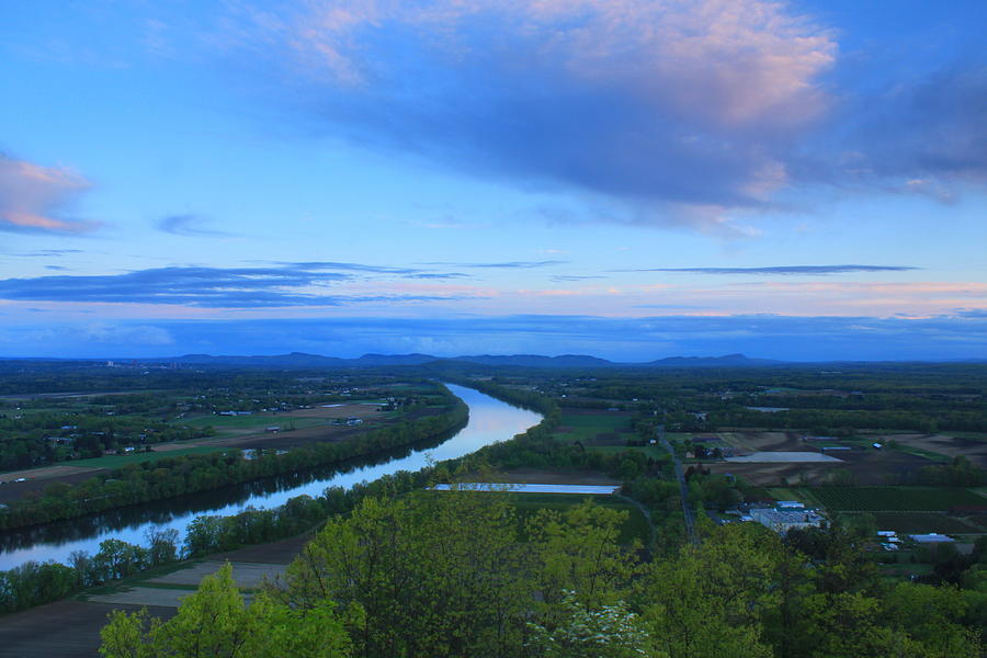 Spring Photograph - Mount Sugarloaf Connecticut River Spring Evening by John Burk