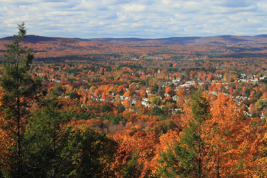 Mount Tom Peak Fall Foliage View Photograph by John Burk