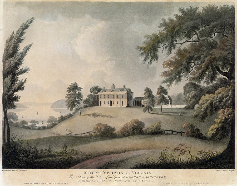 Mount Vernon, 1800 Painting by Granger