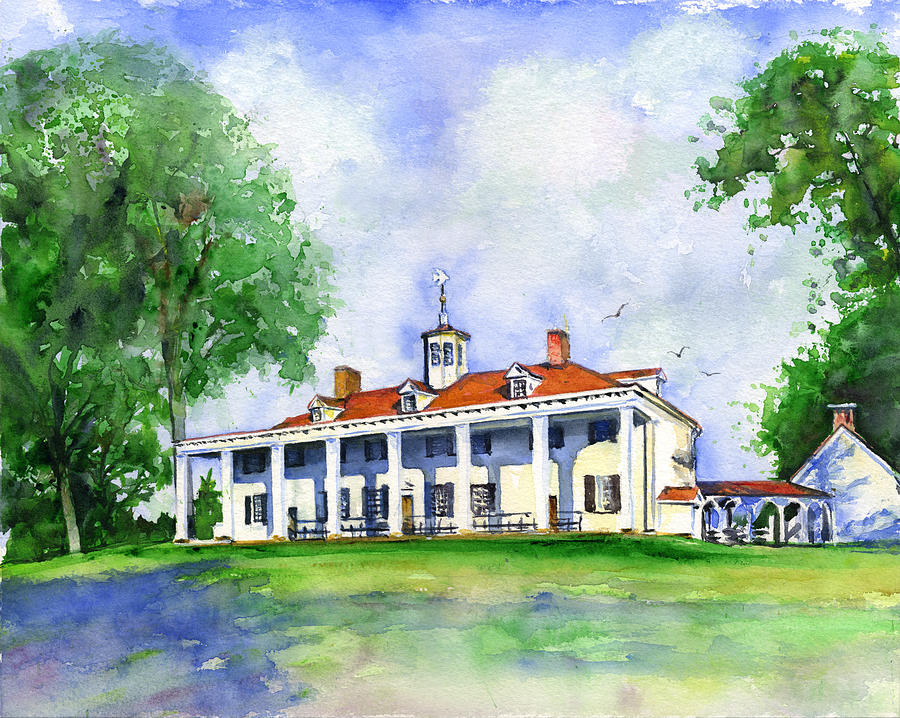Mount Vernon Front Painting by John D Benson