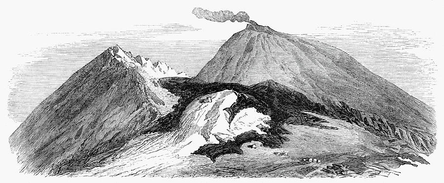 Mount Vesuvius 1859 Drawing By Granger Fine Art America 7293
