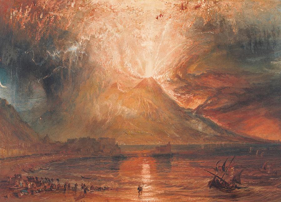 Joseph Mallord William Turner Painting - Mount Vesuvius in Eruption by JMW Turner