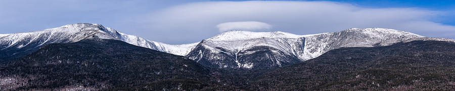 Mount Washington And The Ravines Winter Pano Photograph by Jeff Sinon