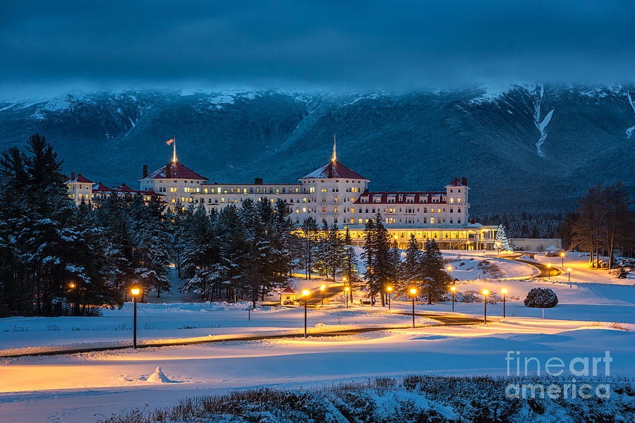 Mount Washington Hotel at Twilight Bretton Woods New Hampshire Photograph by Dawna Moore Photography