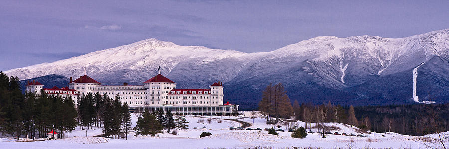 Mount Washington Hotel Winter Pano Photograph by Jeff Sinon