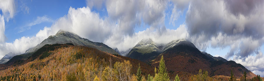 Mount Washington with Autumn Snow Photograph by Gregory Scott