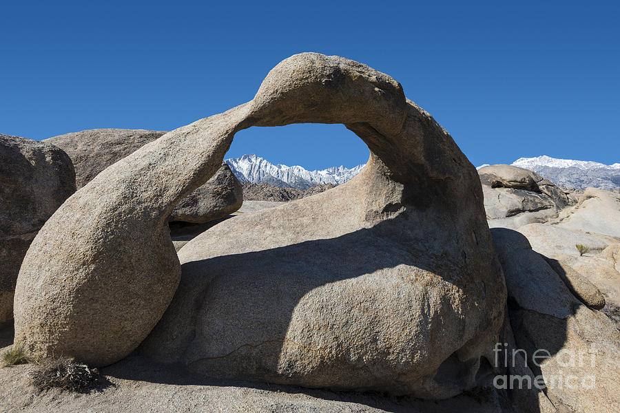 Mount Whitney Through Mobius Arch Photograph by Sandra Bronstein