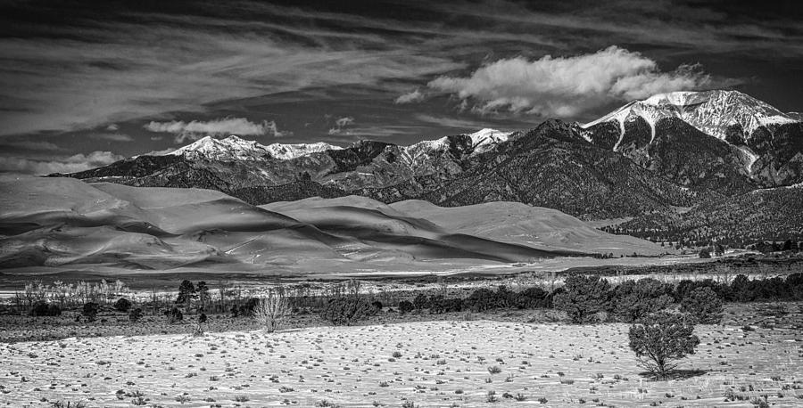 Mountain and Dunes Photograph by David Waldrop