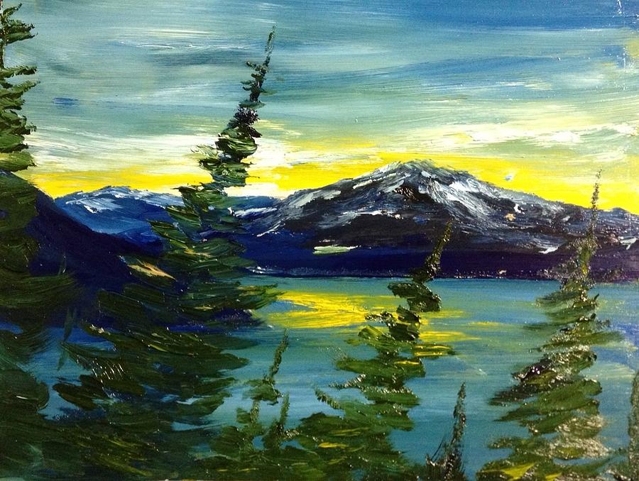 Mountain at Dusk Painting by Desmond Raymond