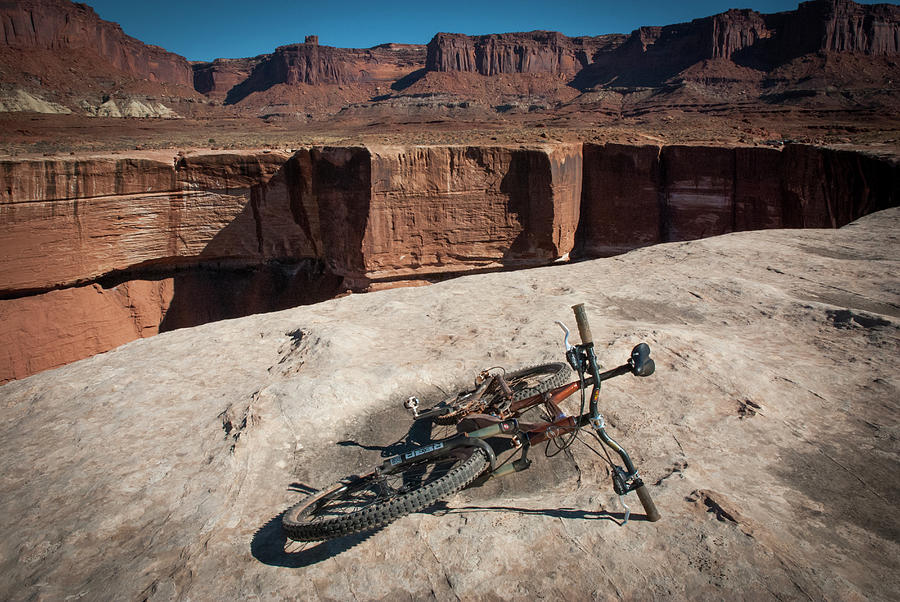 Bike Photograph - Mountain Bike On The White Rim Trail by Jeremy Wade Shockley