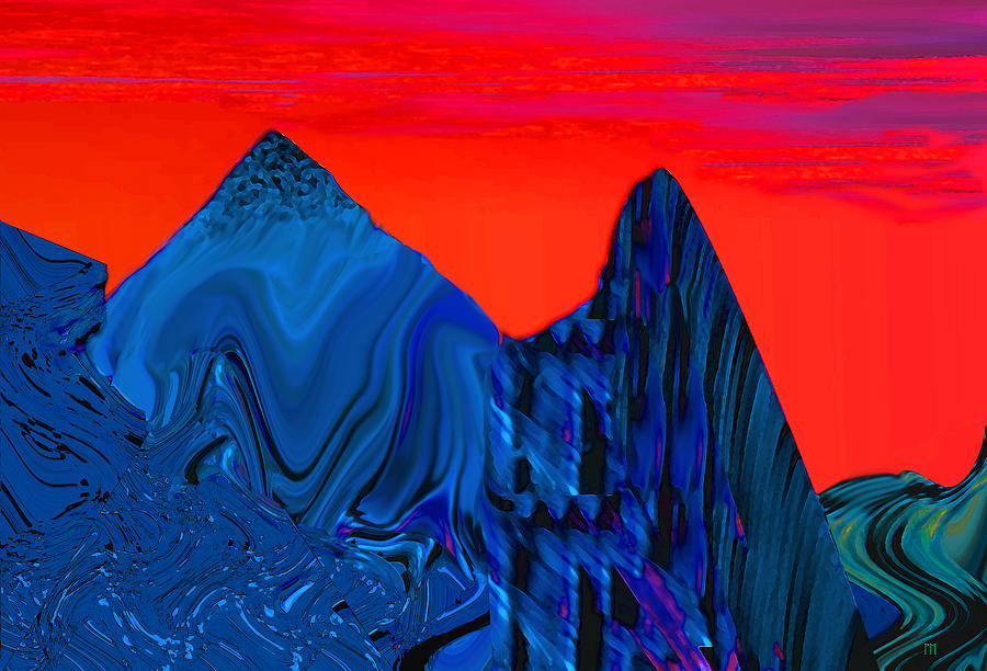 Mountain Blue Digital Art by Phillip Mossbarger