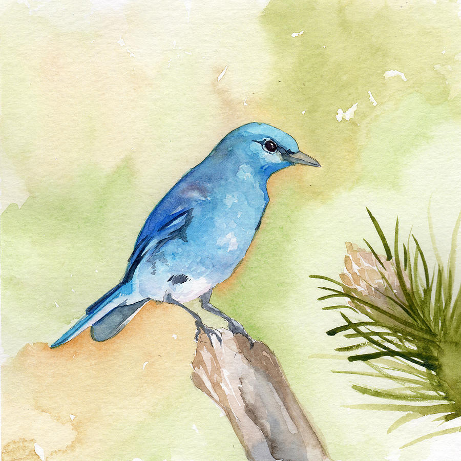 Mountain Bluebird Painting by Sean Parnell