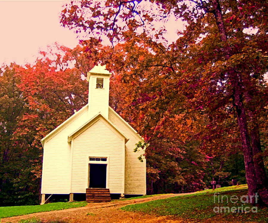 Mountain Church in Fall Photograph by Desiree Paquette