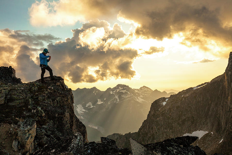 Mountain Climber Photographing View Photograph By Christopher Kimmel ...