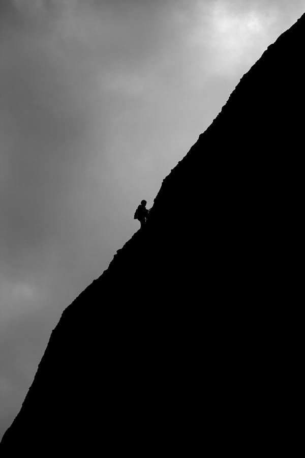 Mountain Climber Solitude Photograph by Artur Bogacki