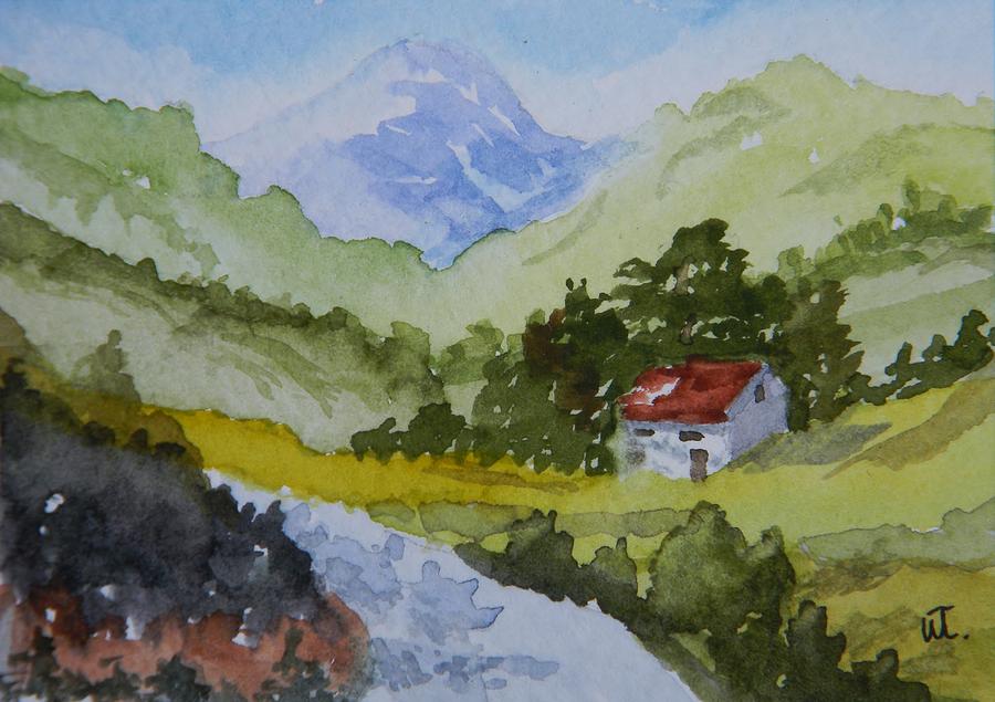 Mountain Cottage Painting by Mountain Cottage