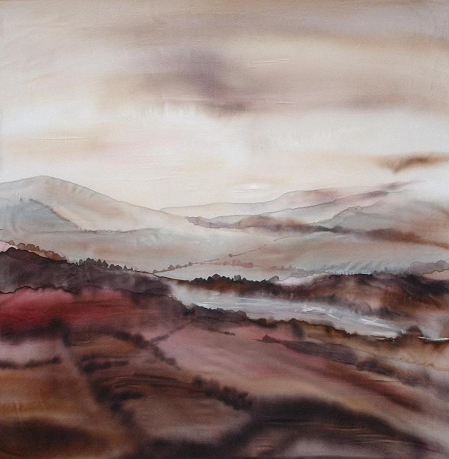 Mountain dawn Painting by Hazel Millington