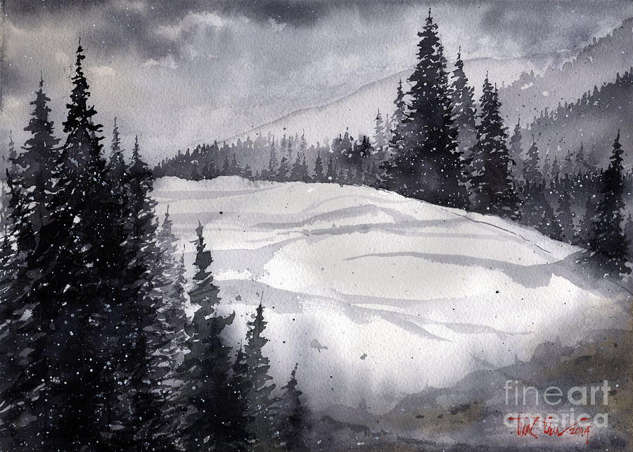 Mountain Drift Painting by Tim Oliver