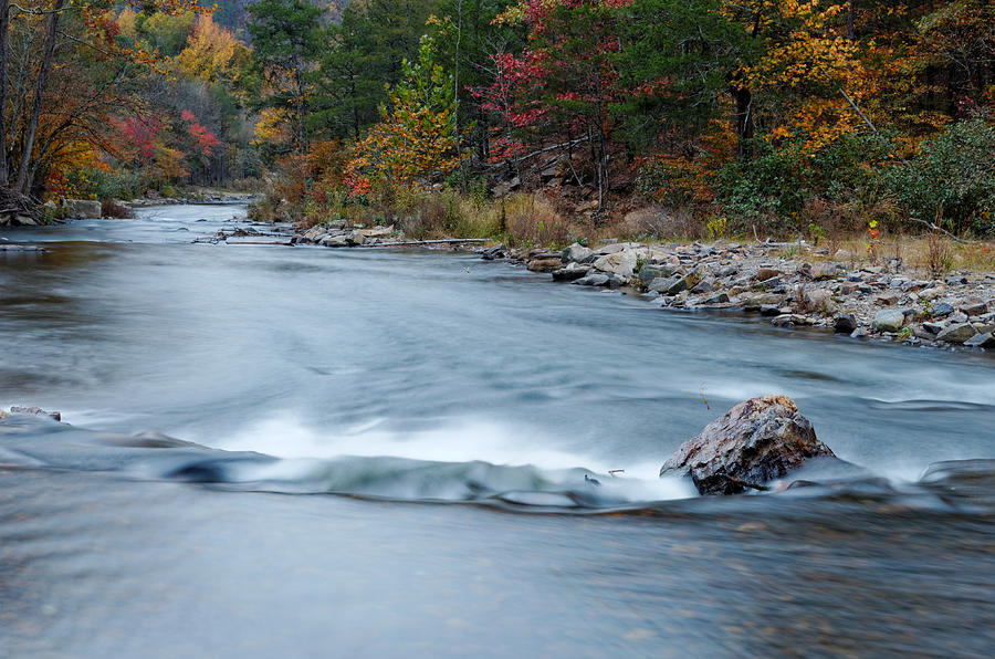 Mountain Fork River in the Fall Photograph by Silvio Ligutti