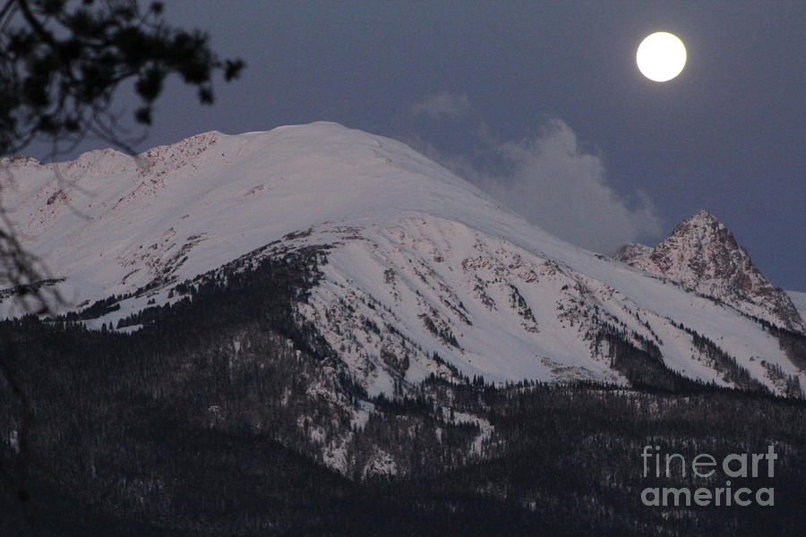 Mountain Photograph - Mountain Full Moon by Fiona Kennard