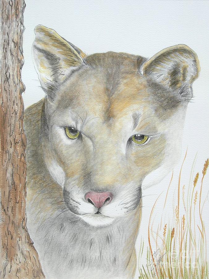Big Cats Painting - Mountain Hunter by Joette Snyder